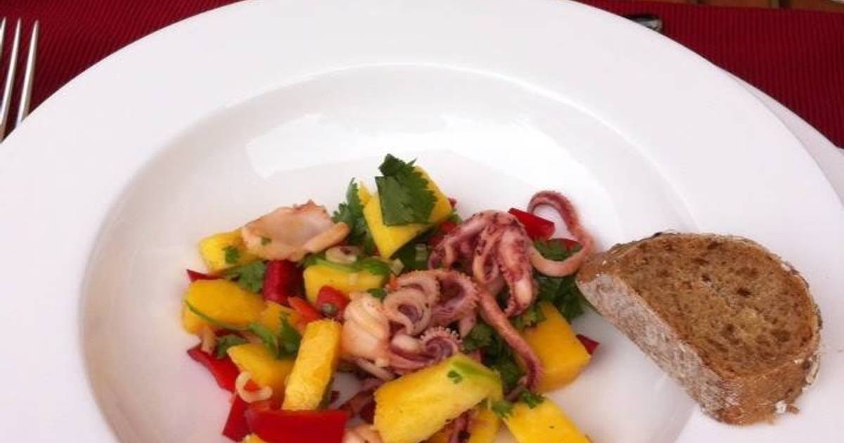 Thai Squid Mango Salad Recipe By Jimmybbq Cookpad