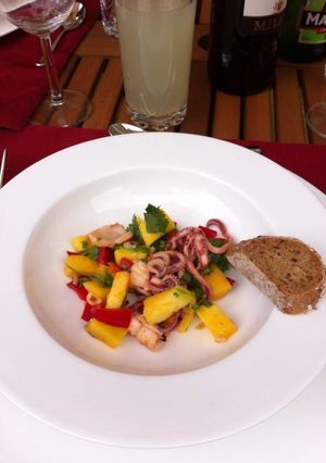 A picture of Thai Squid Mango Salad.