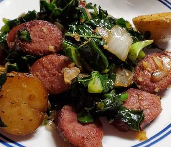 Fresh, Serving Recipe Kale Sausage and Potato Skillet Delicious and Healthy