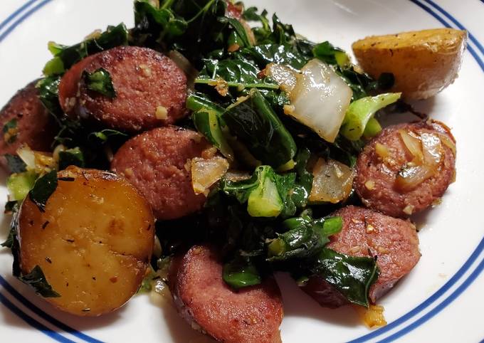 How to Make Perfect Kale, Sausage and Potato Skillet for Vegetarian Recipe