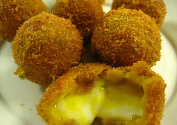 Recipe of Favorite Kabocha Squash Croquettes with Mozzarella Cheese