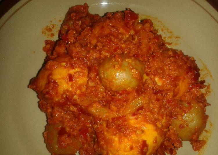 Resep Telur Baso Balado Pemula, Bisa Manjain Lidah