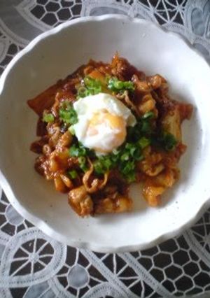 A picture of Kid-friendly Pork and Kimchi Stir-fry.