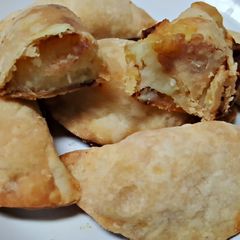 A picture of Potato Knishes adapted from the 1965 Settlement Cookbook.