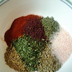 A picture of Savory rub.