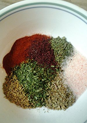 A picture of Savory rub.