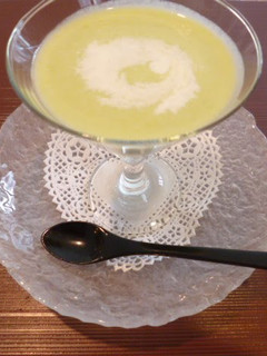 A picture of Cold Edamame Soup.
