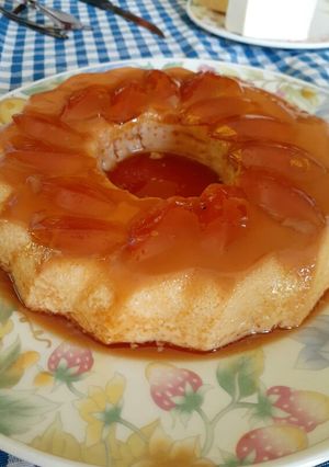 Una foto de Flan de coco al microondas