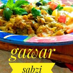 Gawar ki sabzi A picture of Gawar ki sabzi.