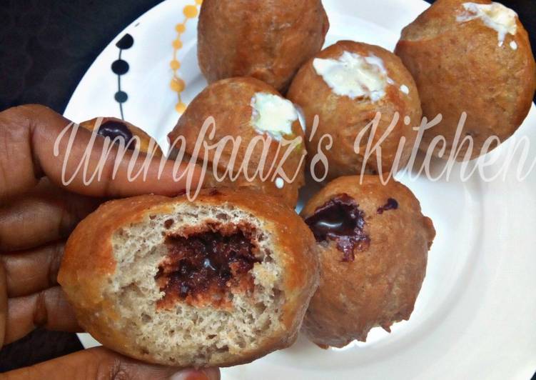 Recipe of Homemade Cinnamon doughnuts wit chocolate n milk fillings