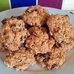 Vickys Oatmeal Raisin Cookies, GF DF EF SF NF A picture of Vickys Oatmeal Raisin Cookies, GF DF EF SF NF.