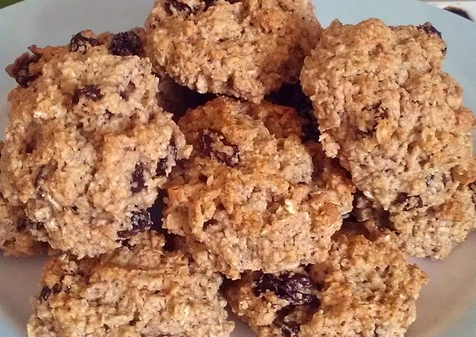 Recipe of Quick Vickys Oatmeal Raisin Cookies, GF DF EF SF NF