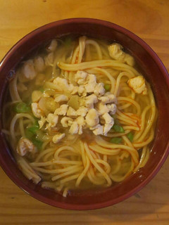 Foto resep Spaghetti Ayam Kuah Pedas