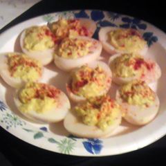 A picture of My wifes deviled eggs.