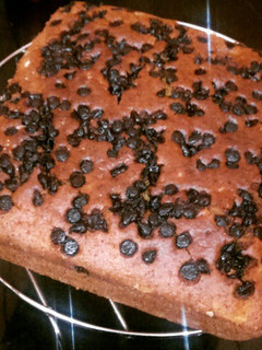 A picture of Yummiest Orange Chocolate Chip Cake (eggless).