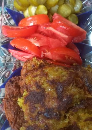 عکسی از دستور کتلت سیب زمینی