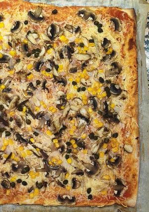 Una foto de Pizza Casera con Masa Fina