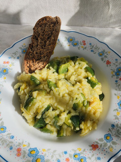 Una foto de Risotto de zapallitos