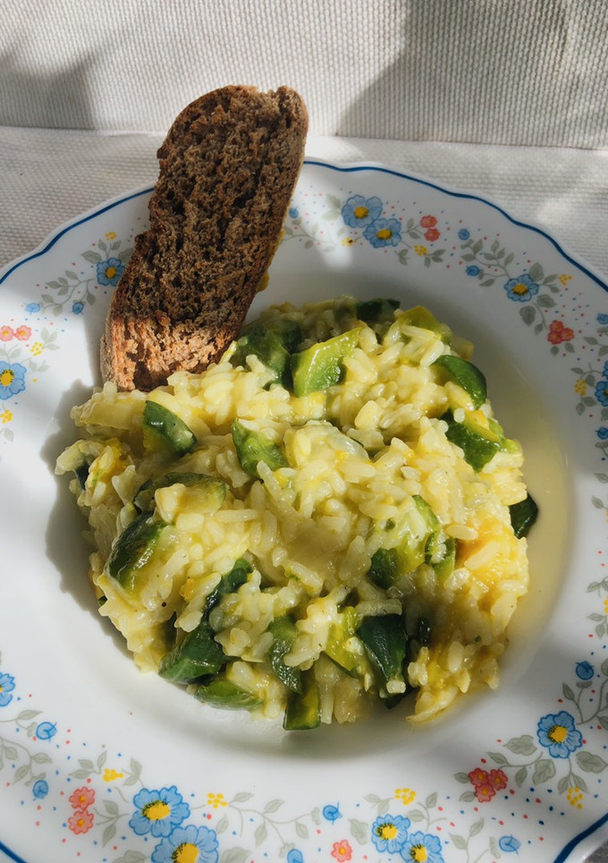 Una foto de Risotto de zapallitos