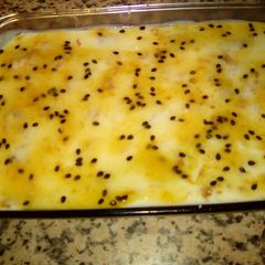 A picture of Granadilla fridge tart.
