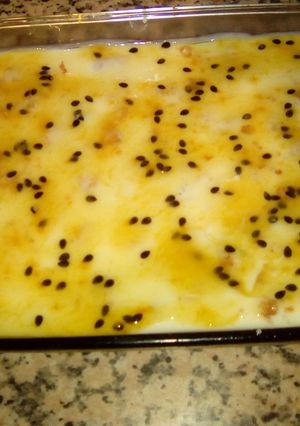 A picture of Granadilla fridge tart.