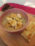 Creamy Soup and Cheesey Garlic Bread