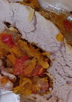 Una foto de Lomo de cerdo relleno