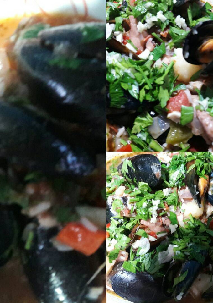 Una foto de Mejillones pulpitos arroz