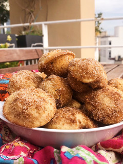 Una foto de Mini magdalenas de canela rellenas de nutella