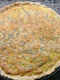 Tarta de zanahorias con cebolla y puerros