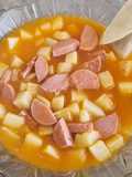 CALDO DE PAPA CON SALCHICHAS 🥔
