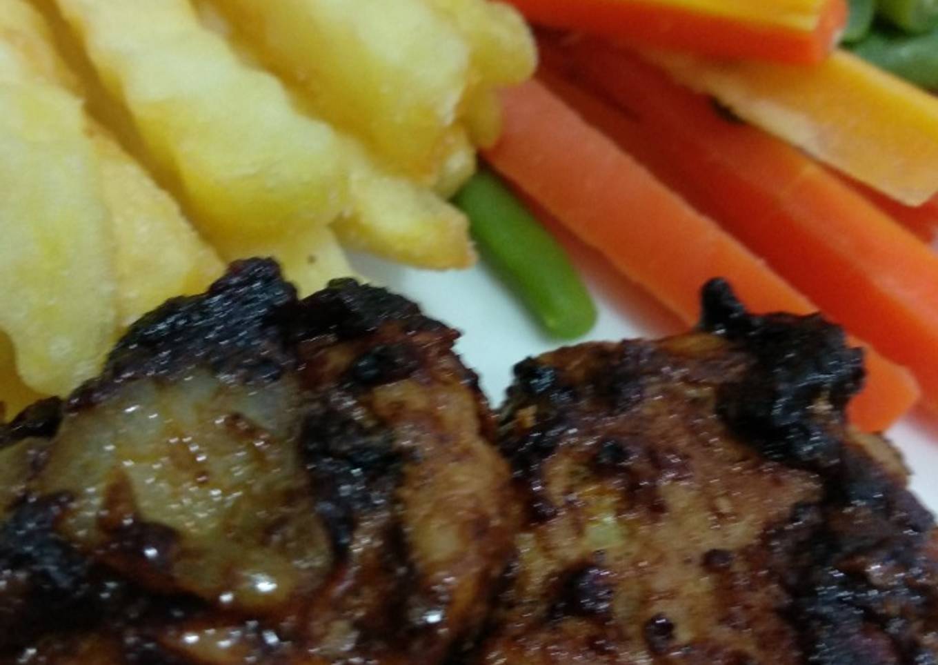 Steak burger sapi enak & simple