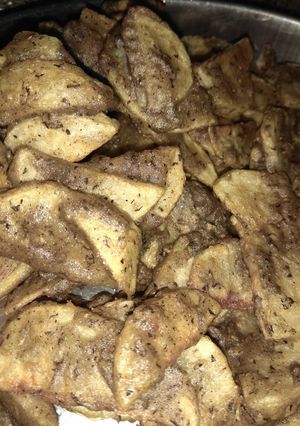 A picture of Aloo kuttu pakodi.
