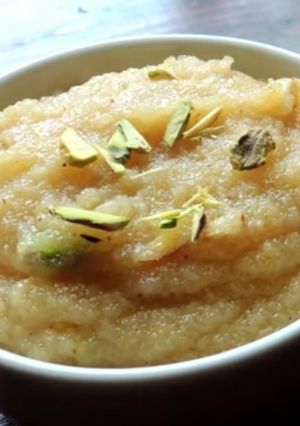 A picture of Soji halwa.