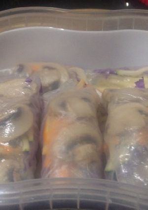 Foto resep Vietnam spring roll isi jamur rebus