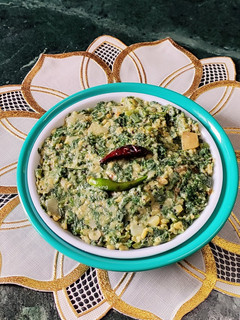 A picture of Pumpkin Saag Bhaji.