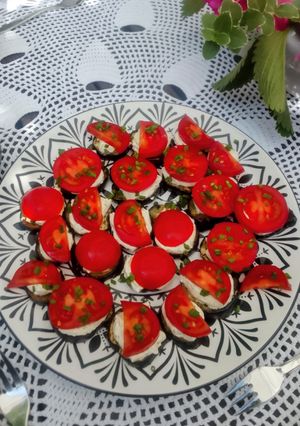 Előétel - Sült padlizsán falatkák recept fotója