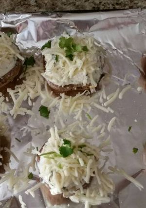 A picture of cream cheese stuffed mushroomlove.