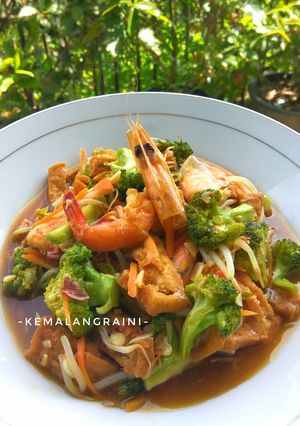 Foto resep Tumis udang sayur