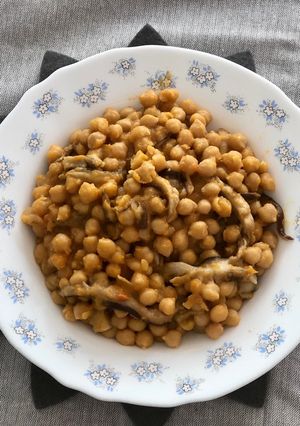 Una foto de Garbanzos con shiitake