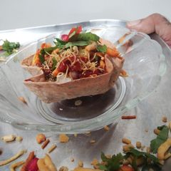 A picture of Usad Chaat in Baked Katori.