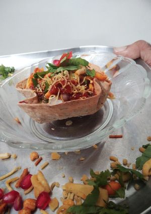 A picture of Usad Chaat in Baked Katori.