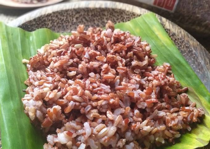 Nasi beras merah pulen🌾