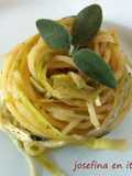 Espaguetis con puerro/ spaghetti con porri