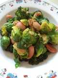Warm Brussels Sprout & Broccoli Salad