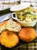 Minced Pork Cutlets with Ham and Cabbage