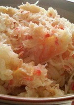 A picture of Cooked in an Earthenware Pot: Crab Rice.