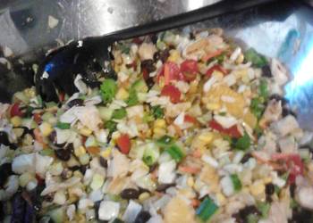 New Recipe Everything but the kitchen sink chopped salad Delicious Steady