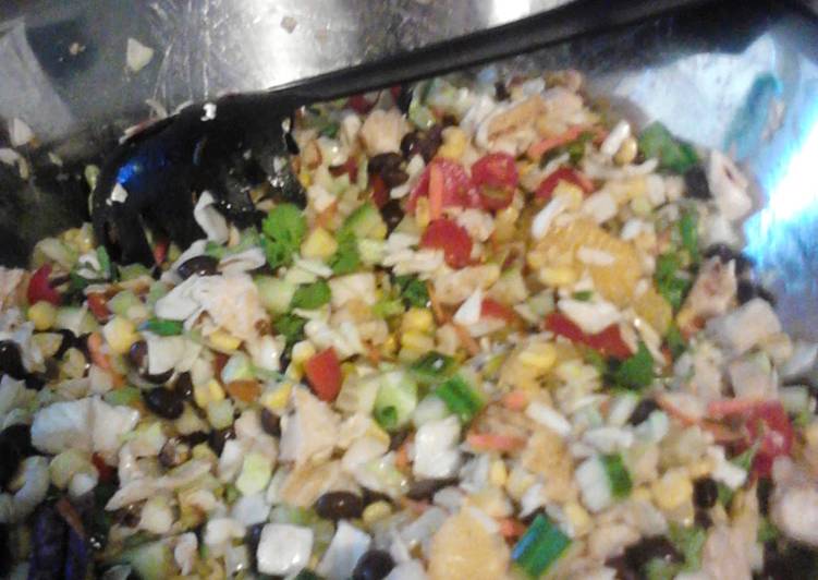 Everything but the kitchen sink chopped salad
