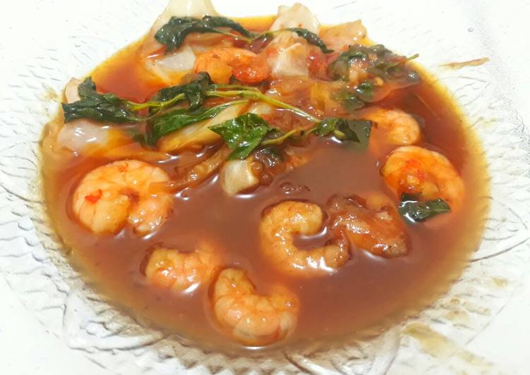 Udang saos padang kemangi